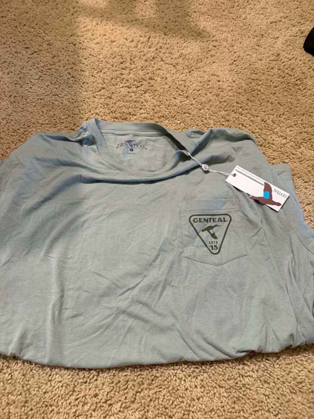 Genteal Men's Short-Sleeve Pocket Tee in Light Sage